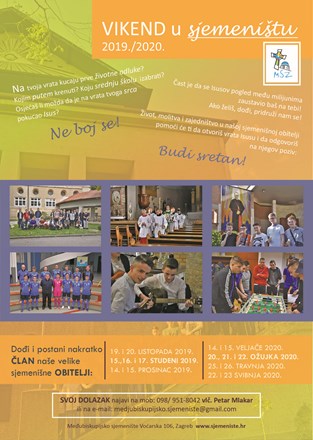 Novi ciklus „Vikenda u sjemeništu“